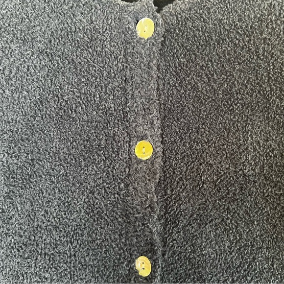 Natural Life Button Up Cardigan Sweater Navy Blue Womens Sz M Cozy Fuzzy Boho - Picture 3 of 7